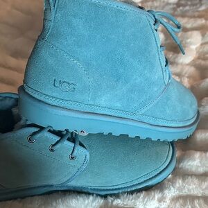 UGG Turquoise Suede Ankle Boots